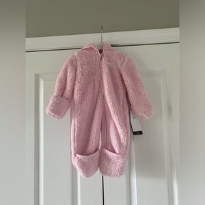 NWT Nike Fleece Baby Bunting, pink, size 6 months